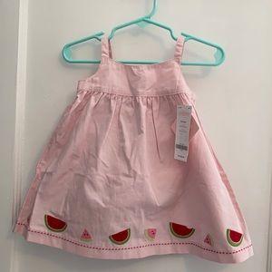 3-6 *vintage* Gymboree watermelon dress + diaper cover and sun hat new old stock